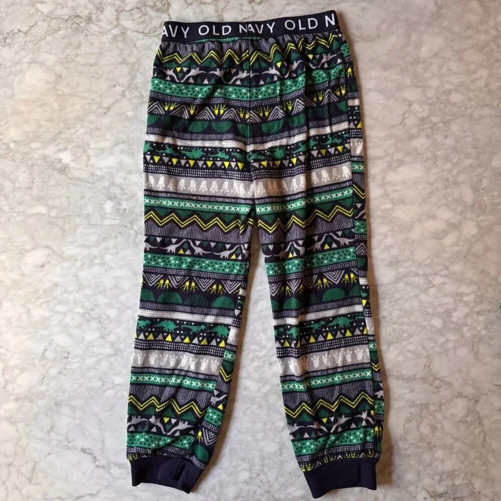 Lot of 4 Old Navy Boys Flannel Pajama Pants & Shirt Size M (8) Plaid Christmas